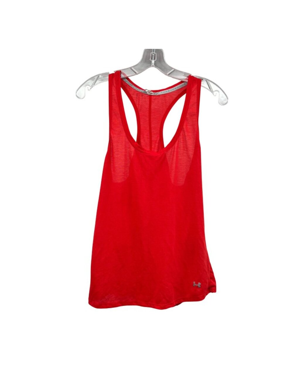 Under Armour Womens Active Tank Top Sheer Racerback Orange Size Large